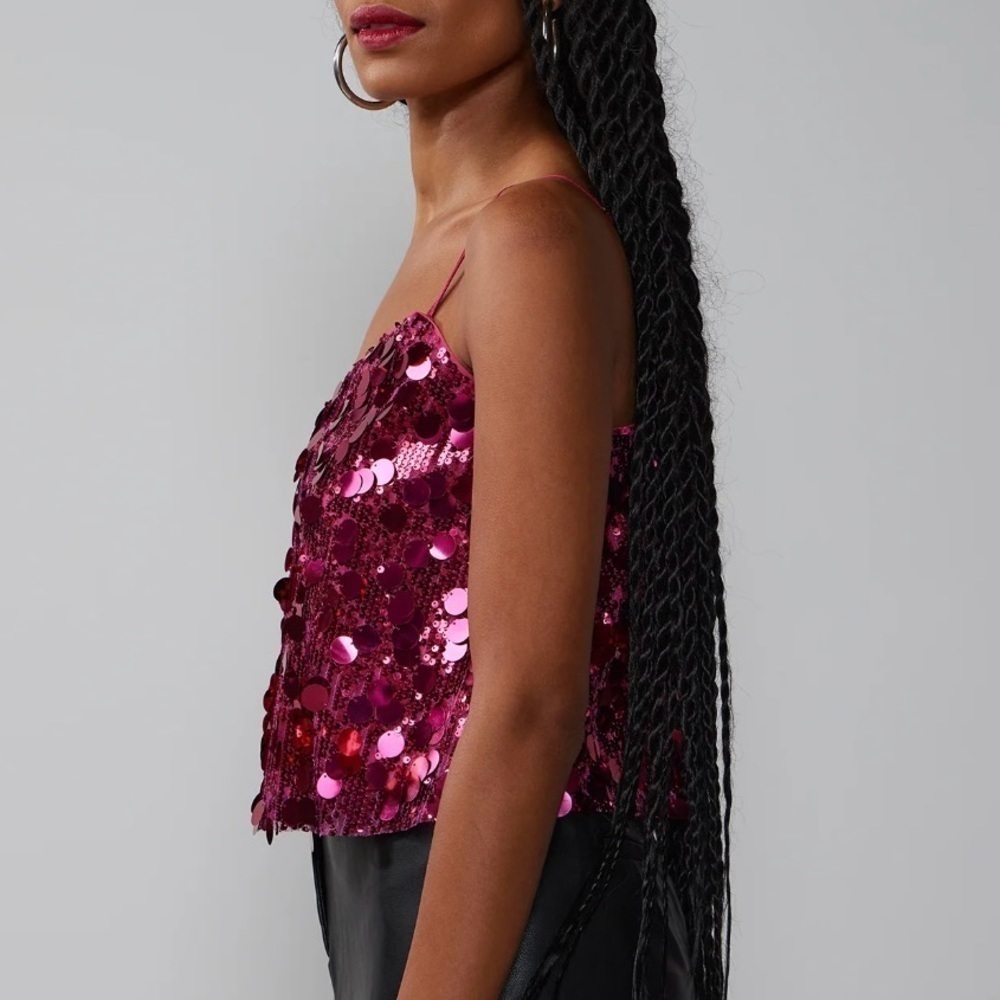 Lena | Sequin Camisole Top | Size Large - Picture 5 of 7